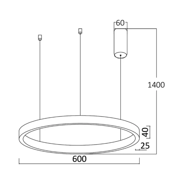 BRY LINA OKRUGLA 35W 3in1 LED VISILICA - Elektrometal