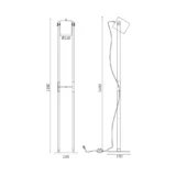 Podna lampa BRY F003T 1H 1xE27 - Elektrometal