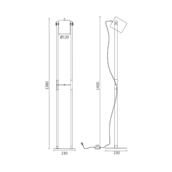 Podna lampa BRY F003T 1H 1xE27 - Elektrometal