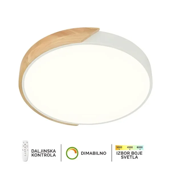 LED PLAFONJERA 18W DRVO KVADRAT SQ-IR + daljinski B - Elektrometal