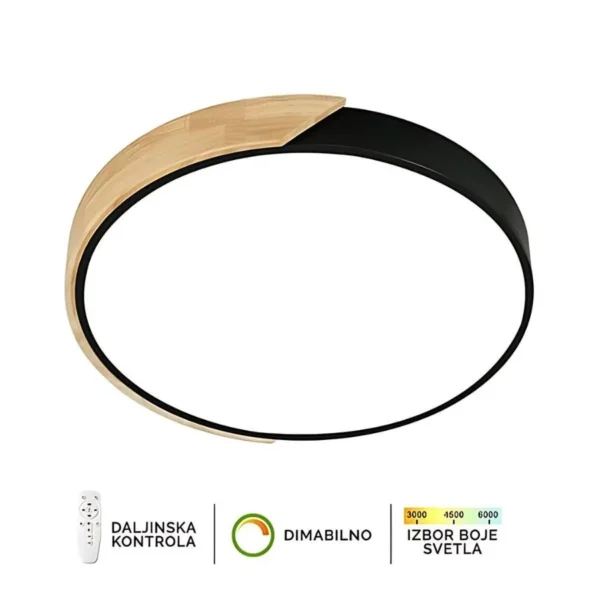 LED PLAFONJERA 18W DRVO KVADRAT SQ-IR + daljinski B - Elektrometal