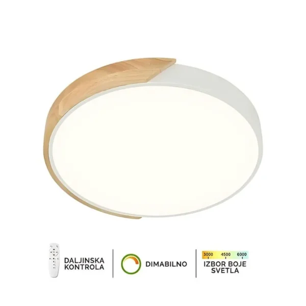 LED PLAFONJERA 18W DRVO KVADRAT SQ-IR + daljinski B - Elektrometal