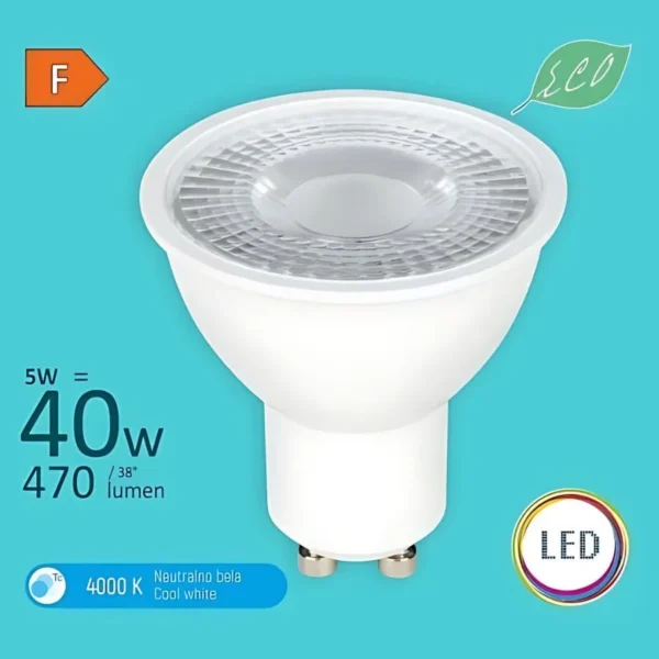 LED sijalica GU10 M2 3W MR16 ECO 240V 249lm 38° Mitea Lighting - Elektrometal