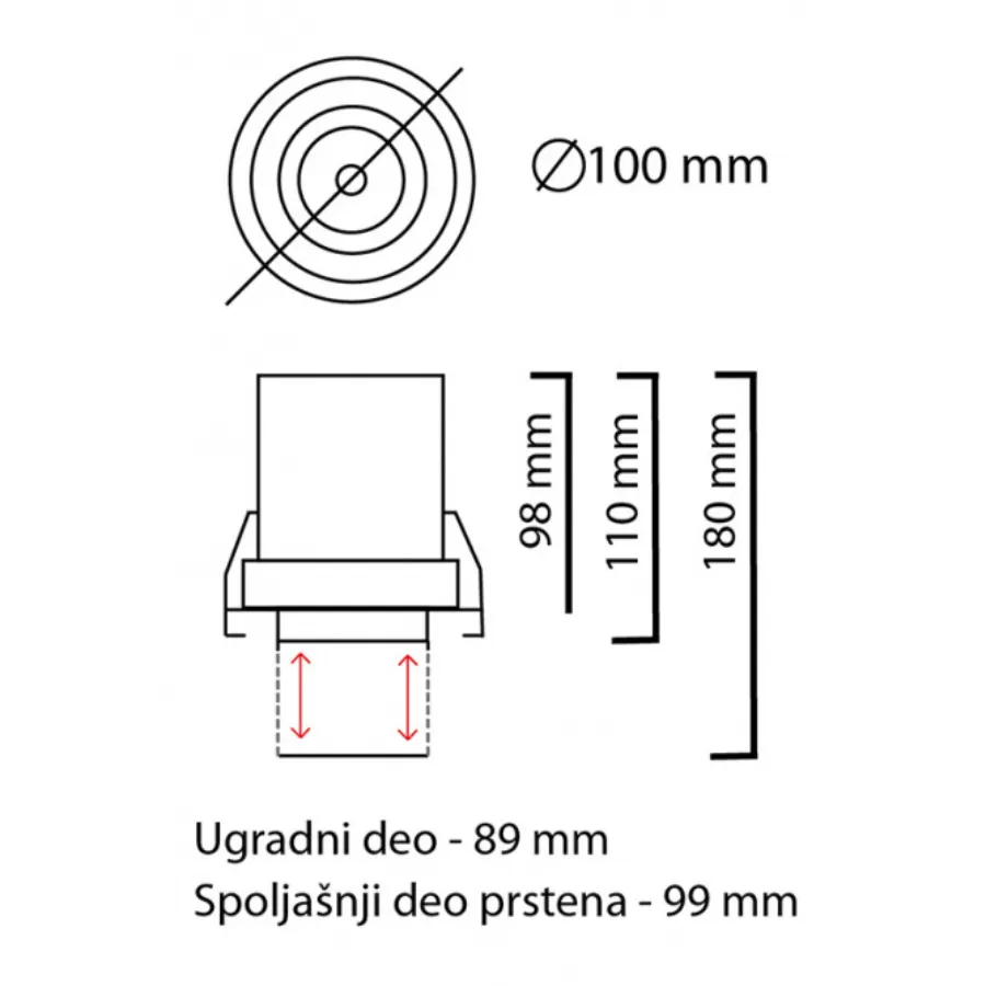elektrometal-rasveta-LED-SVETILJKA-JM-4601-UZ-PLAFONSKA-3 LED SVETILJKA JM-4601 U/Z PLAFONSKA 12W 3000K 24° - Elektrometal