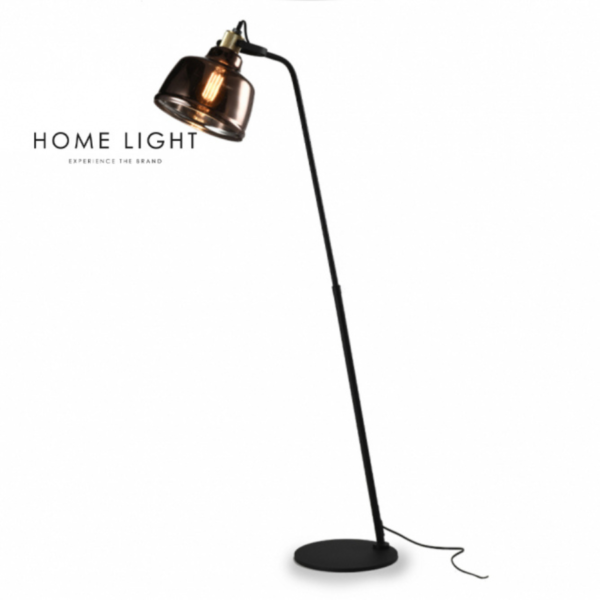 LUNA 220 PODNA LAMPA 1*E27 CRNA/BAKAR - Elektrometal