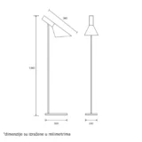 LUNA 296 PODNA LAMPA 1*E27 - Elektrometal