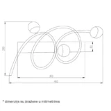 LUNA 323 ZIDNA LAMPA 11W 3000K CRNA - Elektrometal