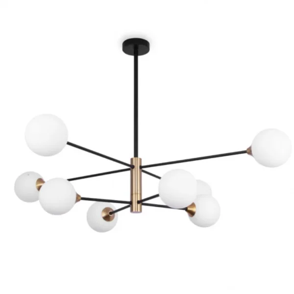 VESTA 489 LUSTER 76W 3000K CRNA/MESING - Elektrometal