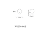 Dimenzije FORES W0574-01E-V6AA: širina 12 cm; visina 14 cm; dubina 15 cm