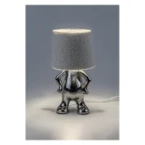 Rabalux Smurfy 74216 hrom stona lampa sa krem tekstilnim abažurom sa uključenim svetlom