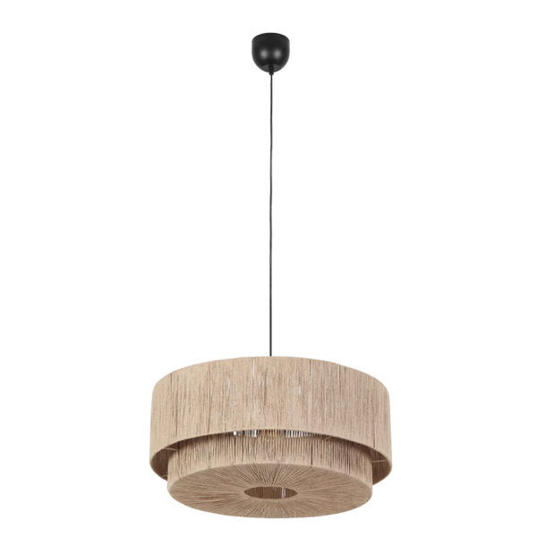 SMILLA 366890136 velika Boho visilica od prirodne jute sa crnim mat metalom — dodatni prikaz 2