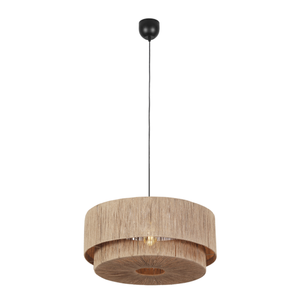 SMILLA 366890136 velika Boho visilica od prirodne jute sa crnim mat metalom