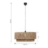 Dimenzije SMILLA 366890136 visilica 1xE27 Boho: Ø 60 cm; visina do 150 cm